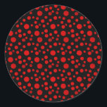 Pegatina Redonda Polka Rojo Dots Christmas Sticker<br><div class="desc">Hermoso Polka Rojo Dots Christmas Sticker</div>