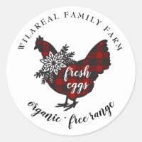 Pollo de la granja de la familia Buffalo Plaid