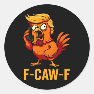 Pegatina Redonda Pollo divertido humor cita gallo meme hormiga