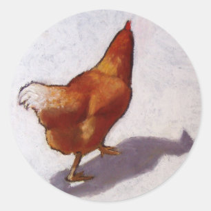 PEGATINA REDONDA POLLO EN PASTEL PETROLERO