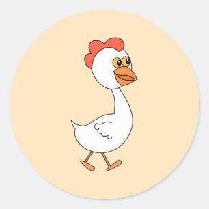 Pegatina Redonda Pollo personalizado.