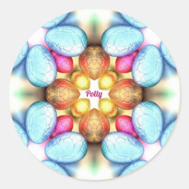 Pegatina Redonda ¡POLLY FÁCIL! Huevos de bonito para dar Pascua ~