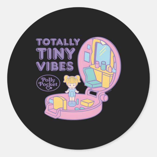 Pegatina Redonda Polly Pocket Totalmente Tiny S (Anverso)