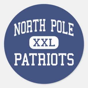 Pegatina Redonda Polo Norte - Patriotas - Alto Polo Norte Alaska
