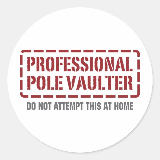 Pegatina Redonda Polo profesional Vaulter (Anverso)