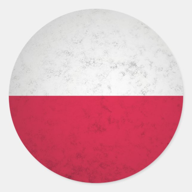 Pegatina Redonda Polonia (Anverso)