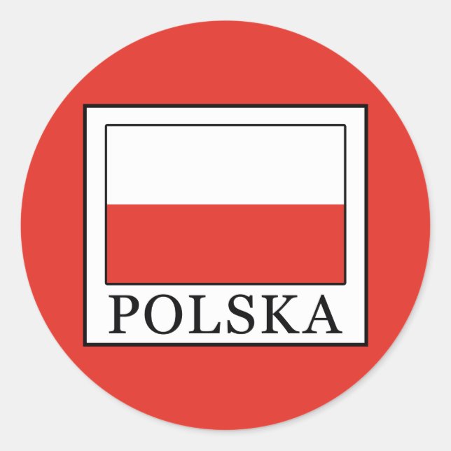 Pegatina Redonda Polska (Anverso)
