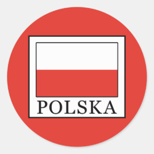 Pegatina Redonda Polska