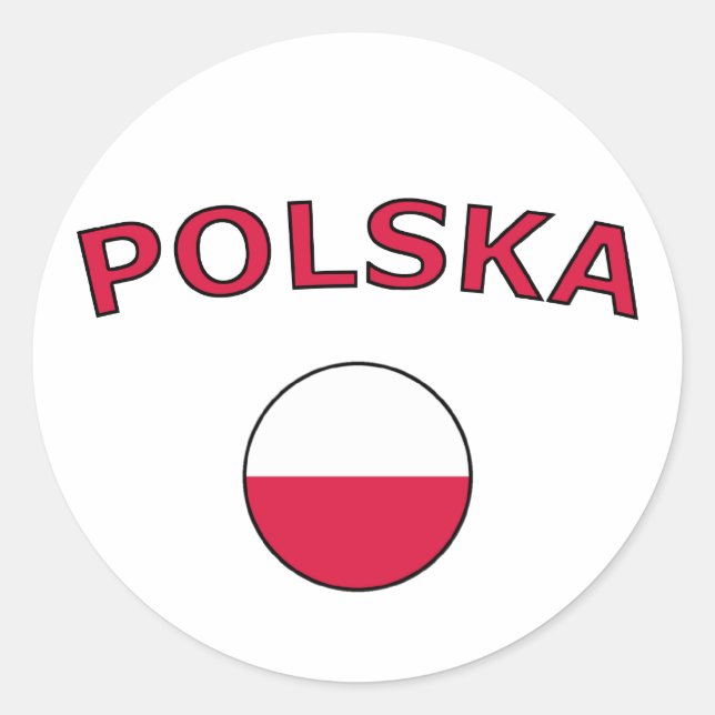 Pegatina Redonda Polska (Anverso)