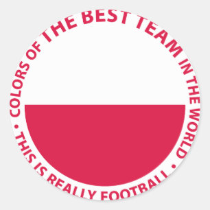 Pegatina Redonda Polska Poland Art Shield