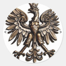 Pegatina Redonda Polski orzelek