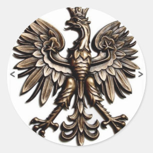 Pegatina Redonda Polski orzelek