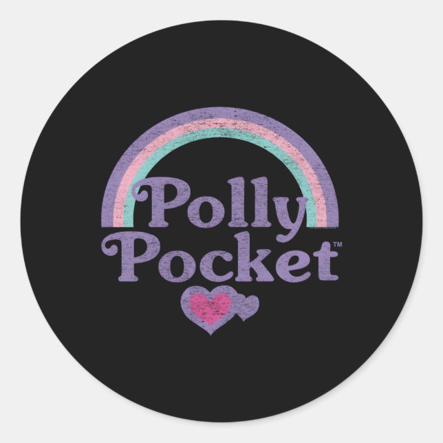 Pegatina Redonda Poly Pocket Rainbows (Anverso)