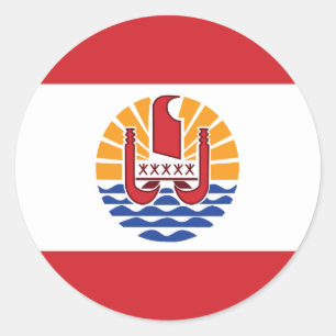 Pegatina Redonda Polynésie/Polinesia