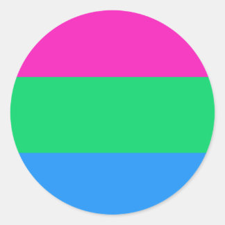 Pegatina Redonda Polysexual Flag