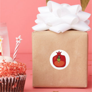 Pegatina Redonda Pomegranate 