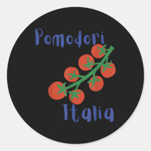 Pegatina Redonda Pomodori Italia Tomates