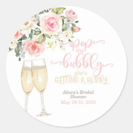 Pegatina Redonda Pon la burbuja, se está poniendo un marioneta