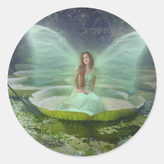 Pegatina Redonda Pond Fairy