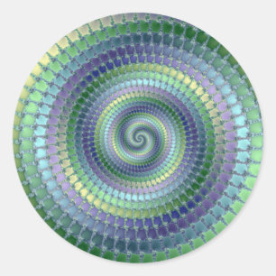 Pegatina Redonda Ponderación - Fractal