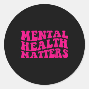 Pegatina Redonda Poner Fin Al Estigma De La Salud Mental S Concienc
