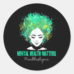 Pegatina Redonda Poner Fin Al Estigma De Salud Mental S Sensibiliza