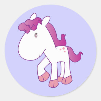 Pegatina Redonda Pony