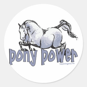 Pegatina Redonda Pony Power