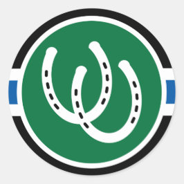 Pegatina Redonda Pony Pride Flag 