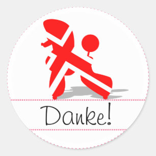 Pegatina Redonda Poodles patrióticos