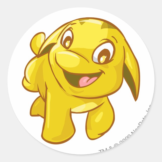 Pegatina Redonda Poogle Gold (Anverso)