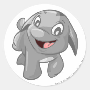 Pegatina Redonda Poogle Silver