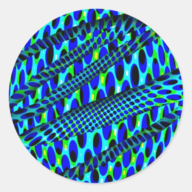 Pegatina Redonda Pop Groovy (Anverso)