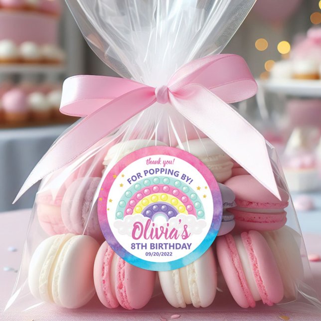 Pegatina Redonda Pop It Fidget Birday Party (Subido por el creador)