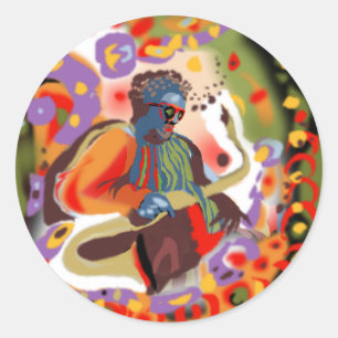 Pegatina Redonda **Pop Jazz MA**