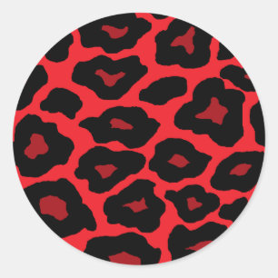 Pegatina Redonda Pop Leopard