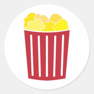 Pegatina Redonda Popcorn