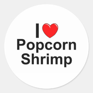 Pegatina Redonda Popcorn Shrimp