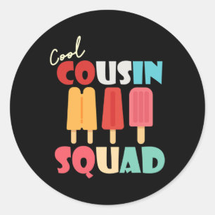 Pegatina Redonda Popsicles Guay Cousin Squad Matar familia de veran