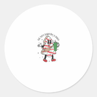 Pegatina Redonda por aquí parece una cafetería navidades lindos