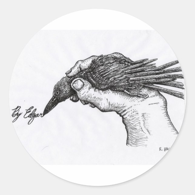 Pegatina Redonda Por Edgar (Anverso)