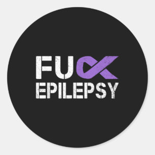 Pegatina Redonda Por el mes de la conciencia de la epilepsia Guerre