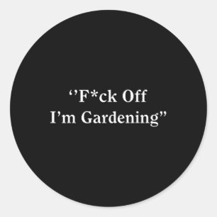 Pegatina Redonda Por Fuera De Im Gardening
