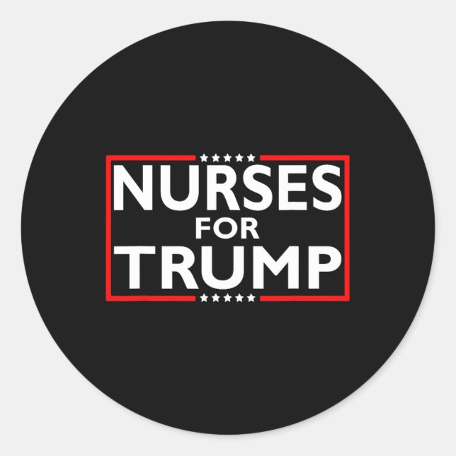 Pegatina Redonda Por las elecciones presidenciales de Trump 2024 (Anverso)