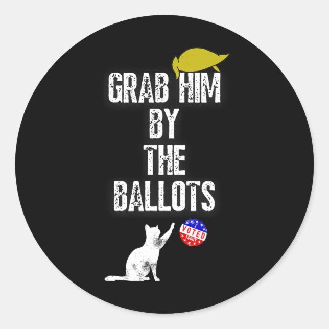 Pegatina Redonda Por Las Votaciones Kamala Harris 47 47º Presidente (Anverso)