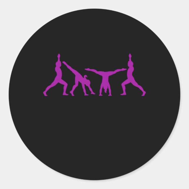 Pegatina Redonda ¿Por Qué Caminar Cuando Se Puede Romper La Gimnasi (Anverso)