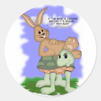 Pegatina Redonda ¿por qué correr?