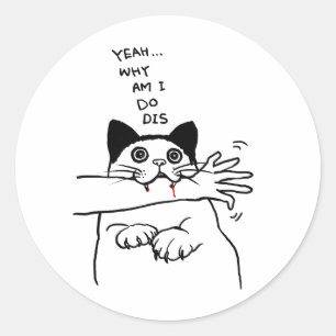 Pegatina Redonda Por qué hago esto