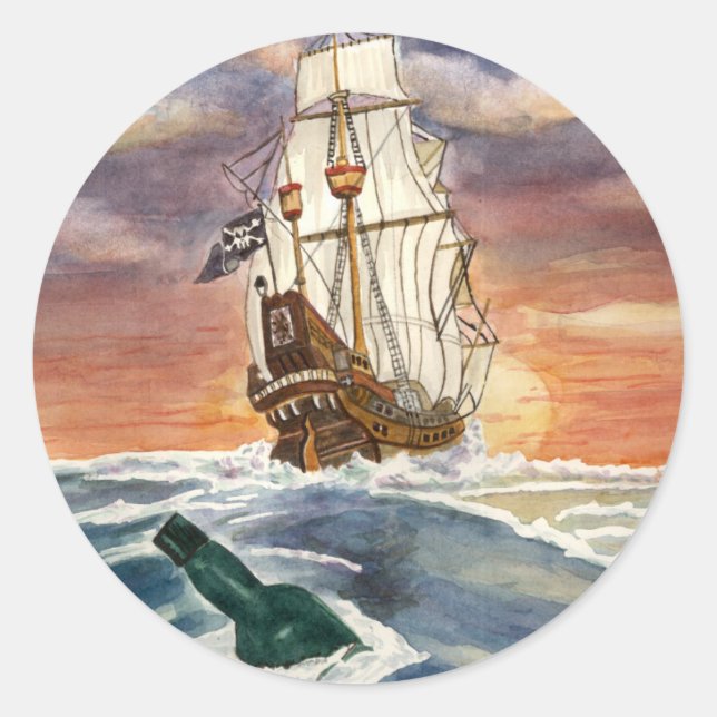 Pegatina Redonda ¿Por qué se ha ido el ron? (Anverso)