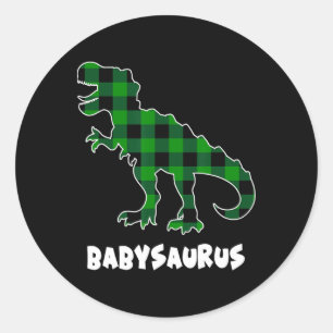 Pegatina Redonda Por Saurus T-rex Dinosaurios Cuadros Día de San Pa